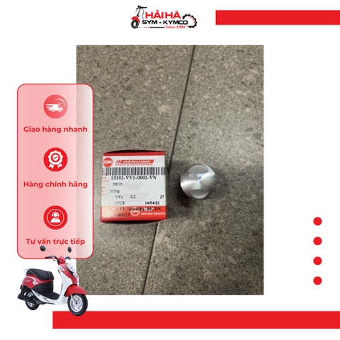 Pít tông xe Elite 50cc mã VV1 [Chính hãng SYM]