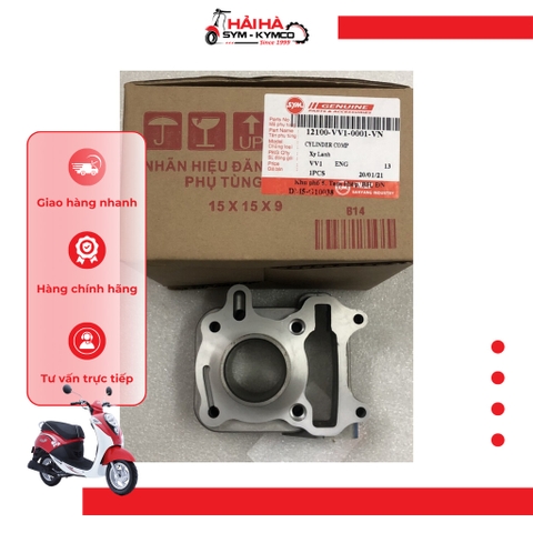Lòng/ xy lanh xe Elite 50cc [Chính hãng SYM]