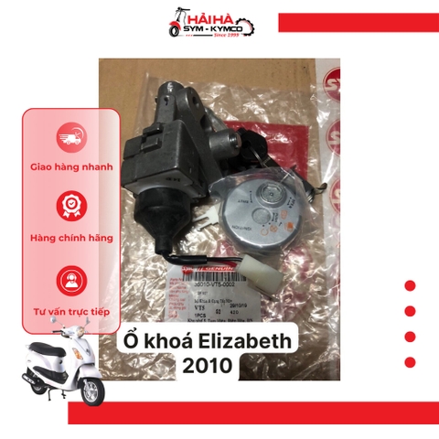 Ổ khóa/ Bộ ổ khóa và công tắc máy xe Elizabeth mã VT5 [Chính hãng SYM]