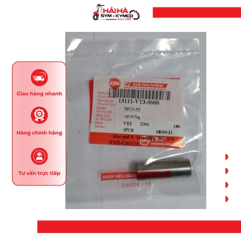 Chốt pít tông xe Victoria 2009, Wave, Dream, FI mã VT3 [Chính hãng SYM]