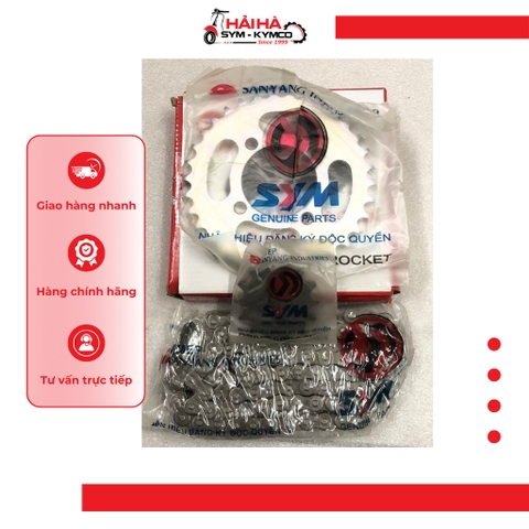 Nhông sên dĩa xe Angel 80cc [Chính hãng SYM]