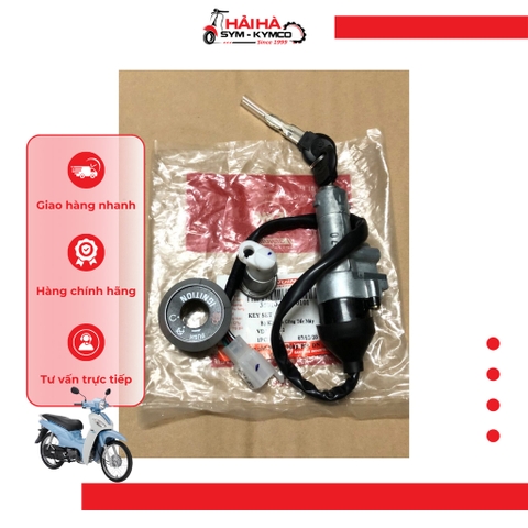 Ổ khóa/ Bộ ổ khóa và công tắc máy xe EZ xài chung Angela mã VD3 [Chính hãng SYM]