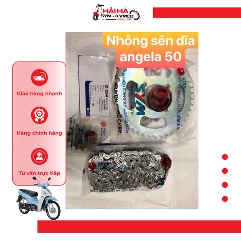 Nhông sên dĩa xe Angela 50cc [Chính hãng SYM]