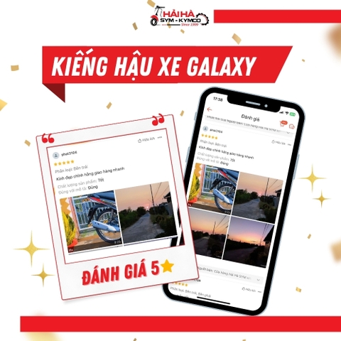 Kiếng hậu xe số SYM Galaxy chân kiếng 10ly [Chính hãng SYM]