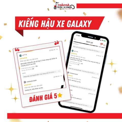 Kiếng hậu xe số SYM Galaxy chân kiếng 10ly [Chính hãng SYM]