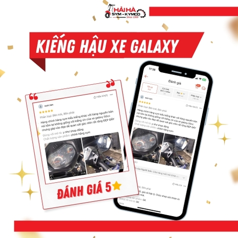 Kiếng hậu xe số SYM Galaxy chân kiếng 10ly [Chính hãng SYM]