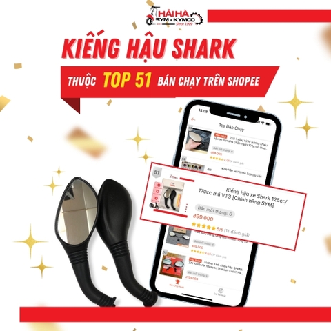 Kiếng hậu xe Shark 125cc/170cc mã VT3 [Chính hãng SYM]