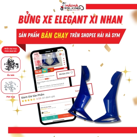 Bửng xe Elegant xi nhan dưới bửng mã SD8 [Chính hãng SYM]