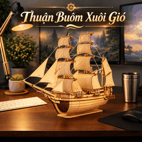 Mô hình Thuyền gỗ lắp ghép - Halom Mariner DIY