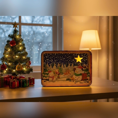Mô hình đèn ngủ Halom  Đêm Giáng sinh Christmas Night