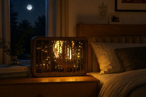 Mô hình đèn ngủ Rừng Trăng - Halom Moonlit Forest Nightlight lamp DIY