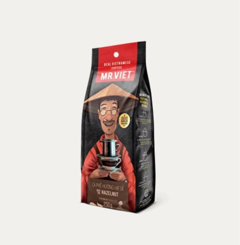MR.VIET Cà Phê Hương Hạt Dẻ - Cà Phê Rang Xay Túi 250g
