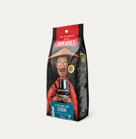 MR.VIET Cà Phê Hương Chồn - Cà Phê Rang Xay Túi 250g