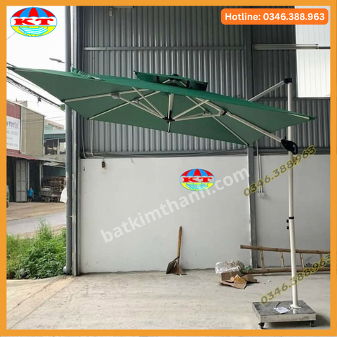 Ô Lệch Tâm Vuông 2,5m Xoay Nghiêng 8 Nan