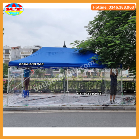 Nhà Bạt Gấp Gọn + Bạt Quây Trong Có Cửa Kéo Khoá