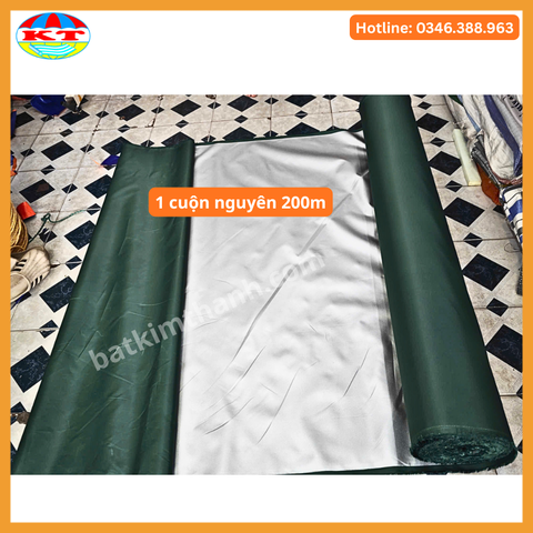 Vải dù tráng bạc xanh lá