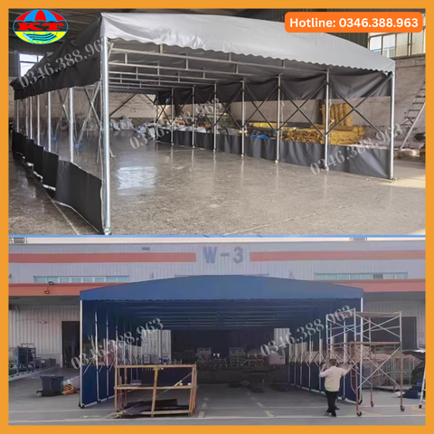 Nhà Bạt Dẫn Lối Di Động Có Bánh Xe