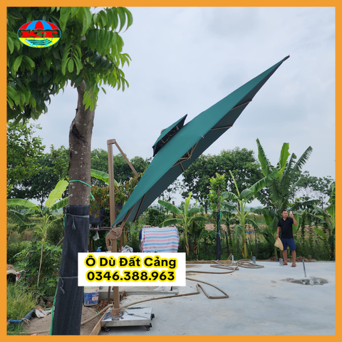 Ô Lệch Tâm Hợp Kim Nhôm 3M x 3M Xoay Nghiêng 360 Độ