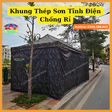 Nhà Bạt Gấp Gọn Rằn Ri Dã Chiến Quây 4 Mặt