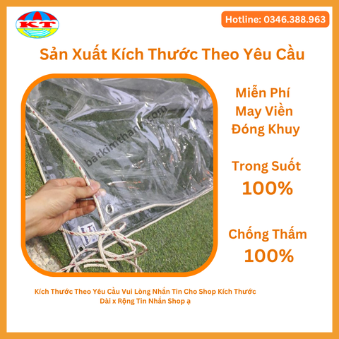 Bạt Trong Suốt May Viền
