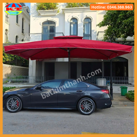 Ô Lệch Tâm 3x5m Che Ô Tô Khung Hộp 75x75