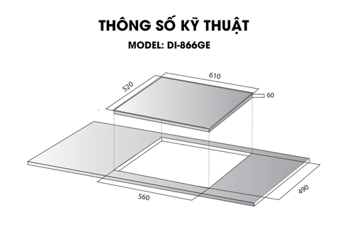 Bếp từ 4 vùng nấu DI-866GE - Nhập khẩu Đức - Công nghệ G5 Inverter