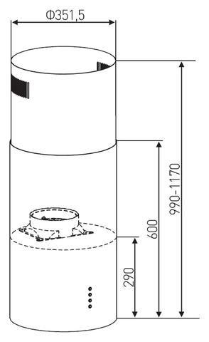 Máy hút mùi đảo Arber AB700S1