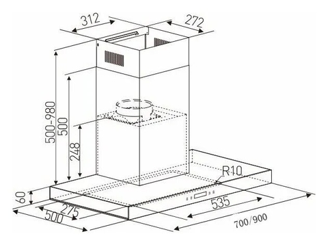 Máy hút mùi Arber AB700RA 700mm