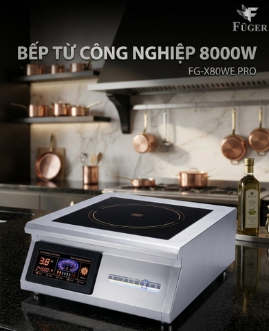 Bếp Từ Công Nghiệp Fuger FG-X80WE PRO 8000W – 3 Pha