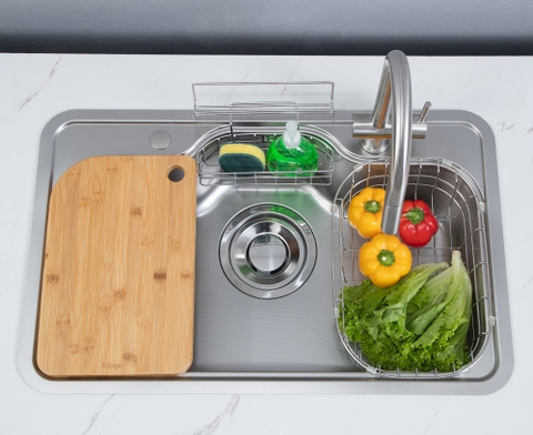 Chậu rửa bát Kluger KT8050FS – S80 Plus - Inox 304 Linen cao cấp