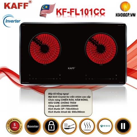 Bếp Hồng Ngoại Đôi KAFF KF-FL101CC - Malaysia - E.G.O Germany