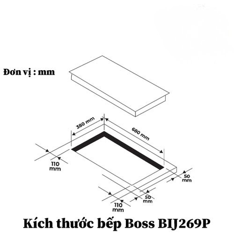 Bếp từ BIJ269P – 3 vùng nấu, mặt kính SCHOTT CERAN Made in Germany