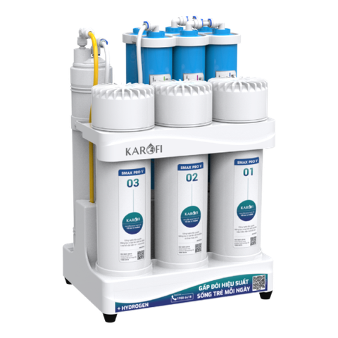 Máy Lọc Nước RO Hydrogen Karofi KAQ-U03 Pro 10 Lõi Để Gầm