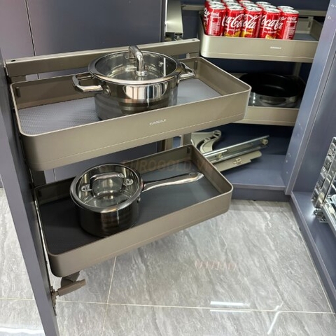 Kệ góc liên hoàn hộp nhôm Eurogold EUM101L - Cánh trái