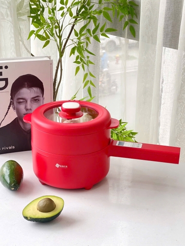 Nồi Điện Đa Năng Arber DN08 Màu Đỏ 1.6 Lít