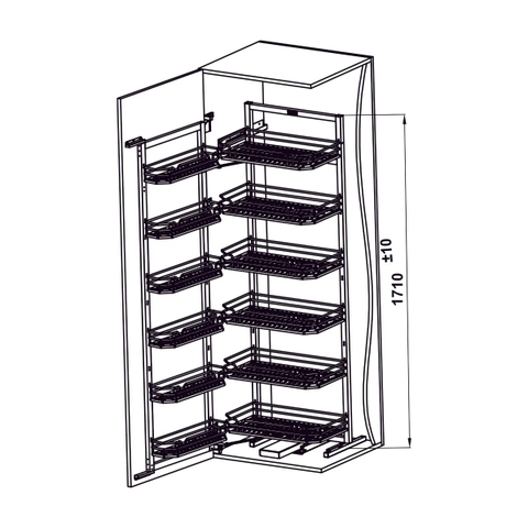 Rổ tủ đồ khô Hafele Kara Swing 595.71.043