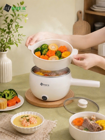 Nồi Điện Đa Năng Arber DN07 Màu Trắng 600W