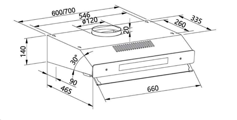 Máy hút mùi cổ điển Canzy CZ H2070CD