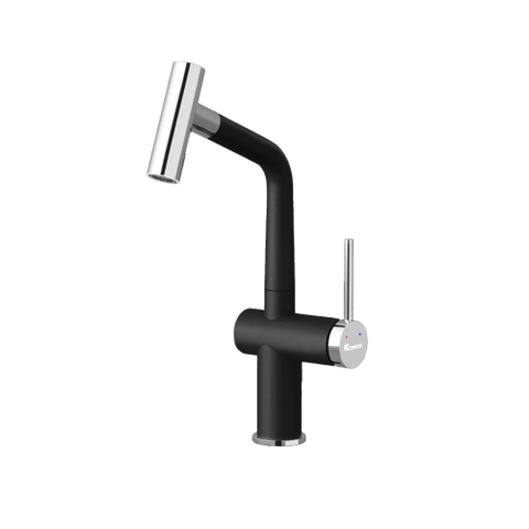 Vòi rửa bát Konox Volta Black - Thiết kế chữ T đen huyền bí