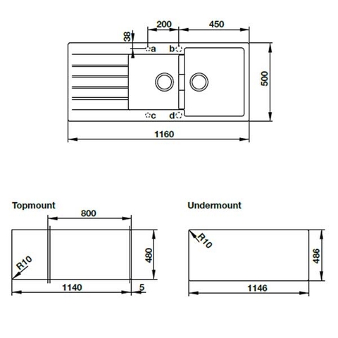 Chậu đá Hafele HS19-GED2S80 570.35.470 – Chậu rửa bát 2 hố 1 bàn màu vàng nhạt