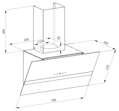 Máy hút mùi Arber AB8803 700mm
