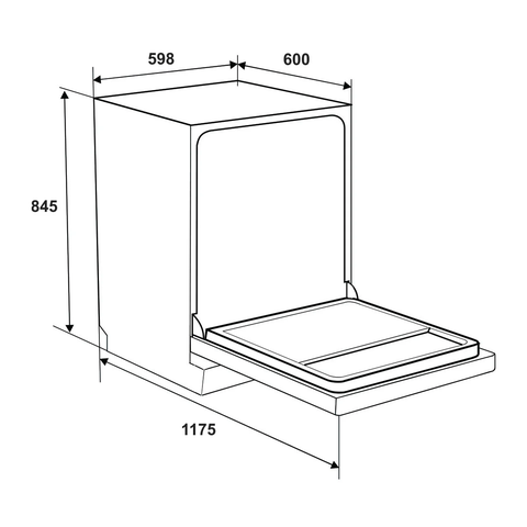 Máy rửa chén độc lập Hafele HDW-F602TB 535.29.552