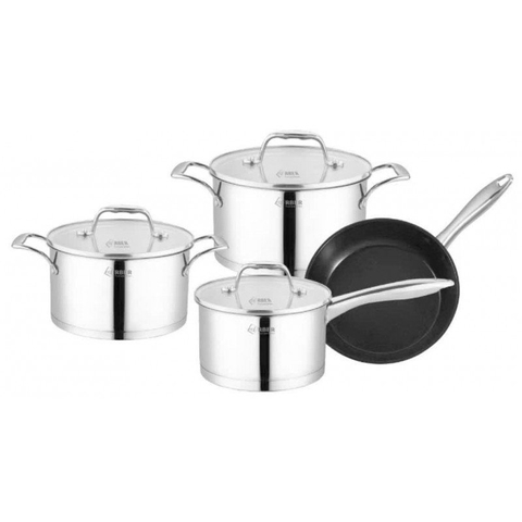 Bộ Nồi Inox 3 Đáy Arber AN-04B Gồm 4 Món