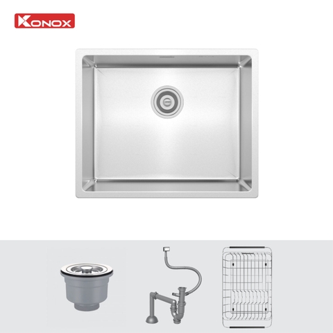 Chậu Rửa Bát Konox Tari 500SM Phong Cách Nhật: Inox 304 Bề Mặt Mịn