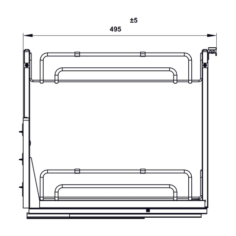 Rổ gia vị đa năng Hafele OMERO 547.10.063 | Inox 304 Nan Ovan (300mm)