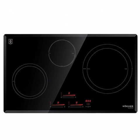 Bếp từ 3 vùng nấu Kocher DI-855GE - Nhập Đức - Kính Schott Ceran
