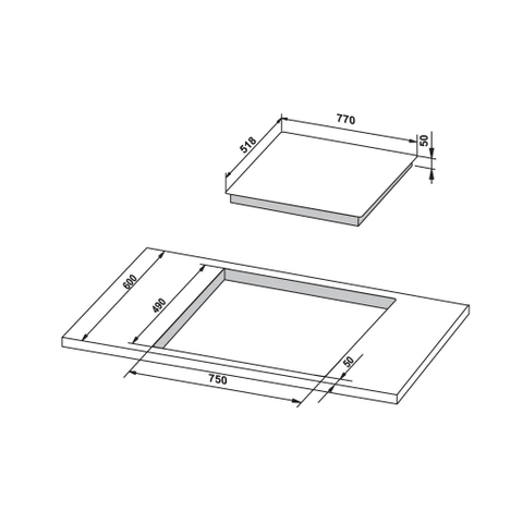 Bếp từ 3 vùng nấu Hafele HC-IS773EA - 535.02.242