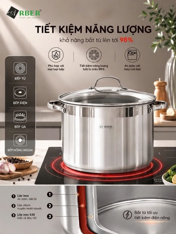 Nồi Luộc Gà Arber AN-LG30CC Inox 30cm