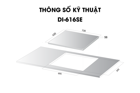 Bếp từ đôi KOCHER DI-616SE - Nhập khẩu Malaysia - Inverter