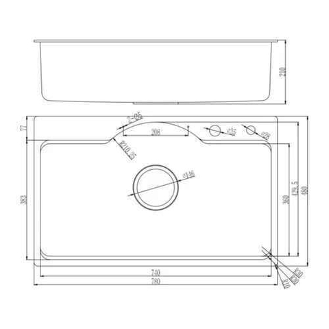 Chậu rửa bát FS 7848 HMS